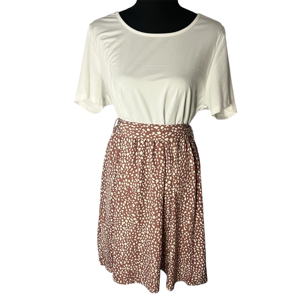 SHEIN Curve Romantic Soft Girl Short Sleeve Midi Dress Plus Size 1XL